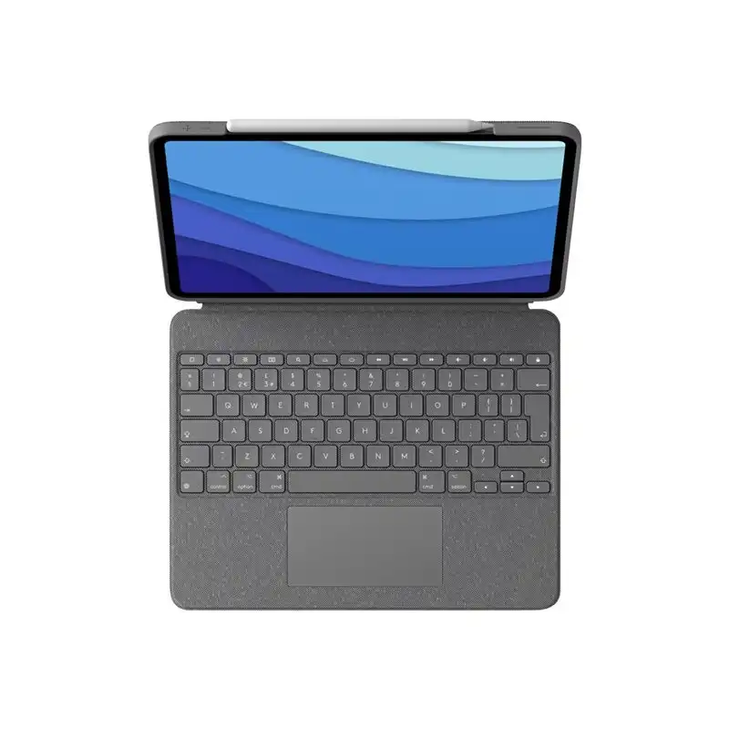 Logitech Combo Touch - Clavier et étui - avec trackpad - rétroéclairé - Apple Smart connector - QWERTY -... (920-010257)_1